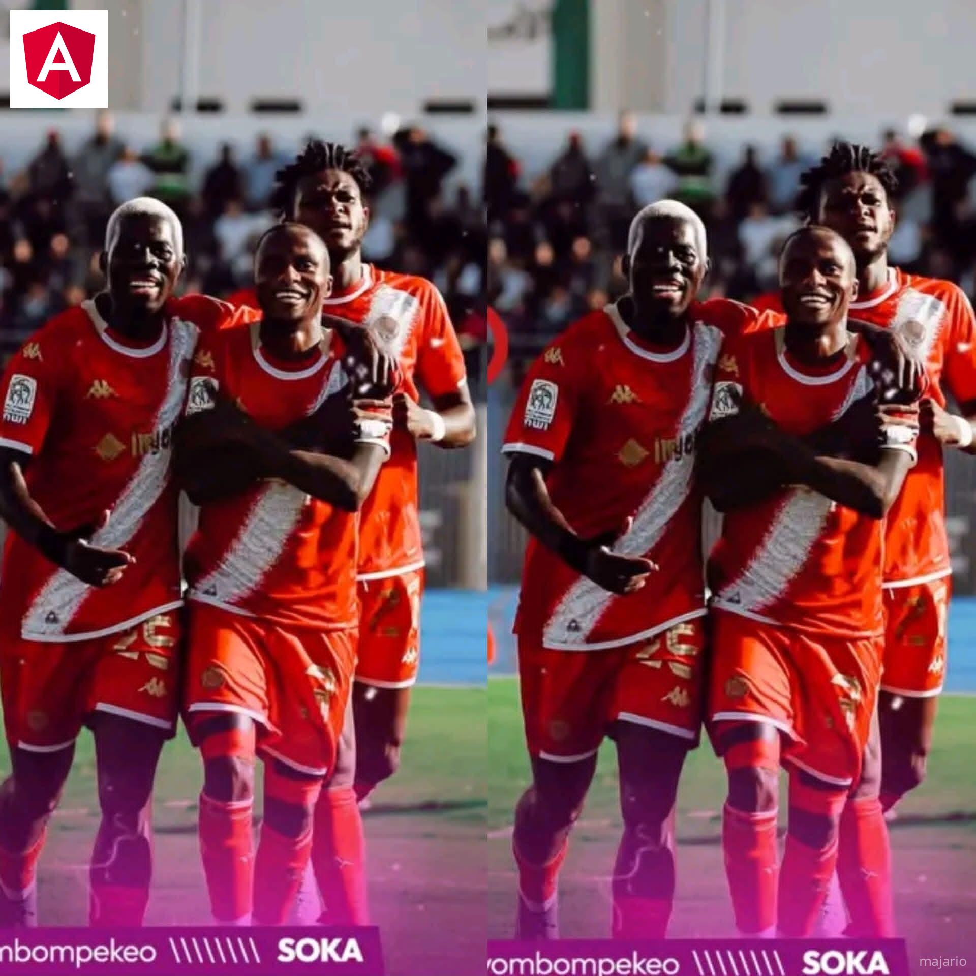 A person in a purple dress is cooking over an open fire inside a rustic kitchen with stone walls and a small window.